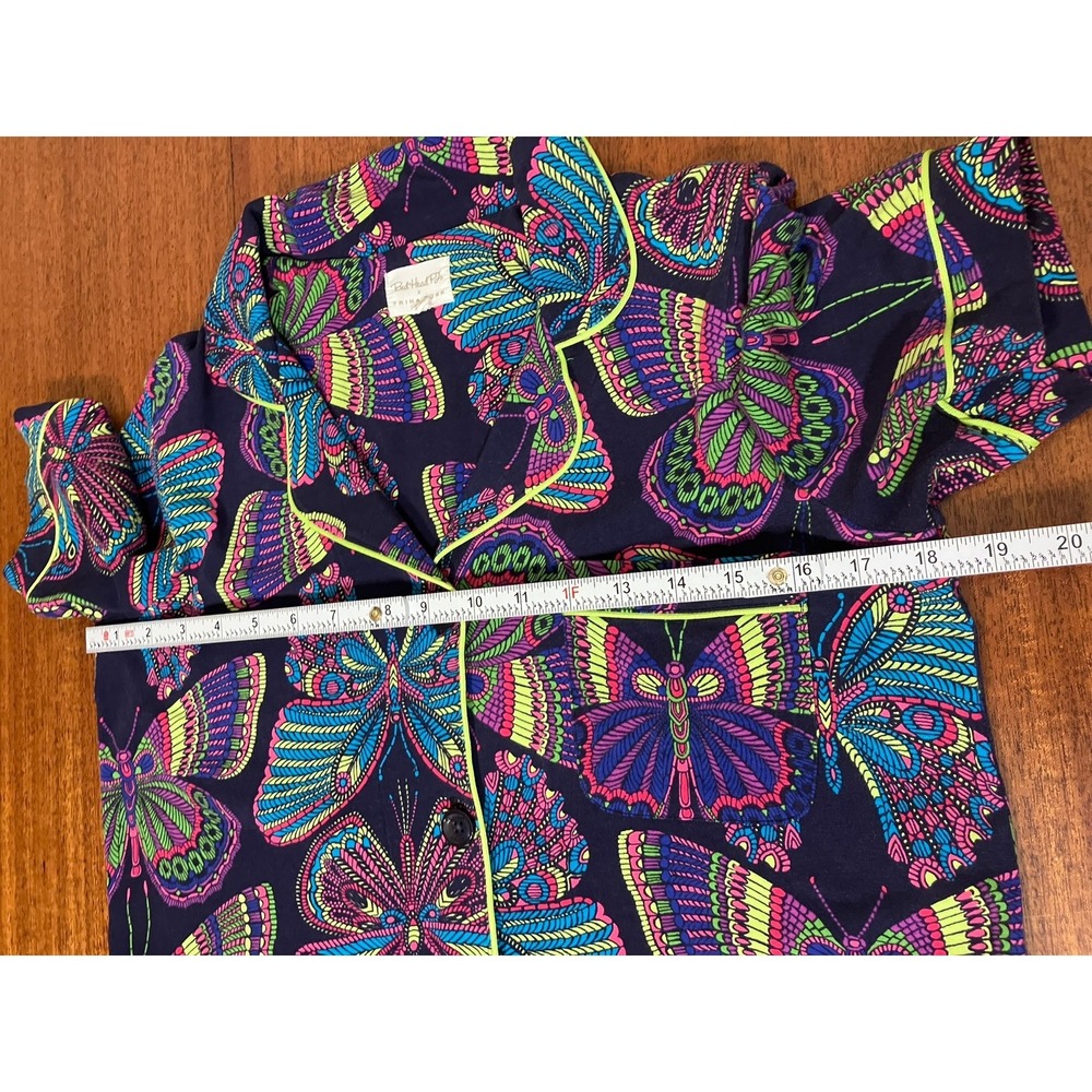 BedHead PJs x Trina Turk Butterfly Pajama Set in Womens XS Stretch Jersey Cotton - Picture 5 of 16